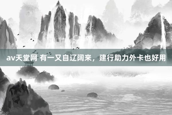 av天堂网 有一又自辽阔来，建行助力外卡也好用