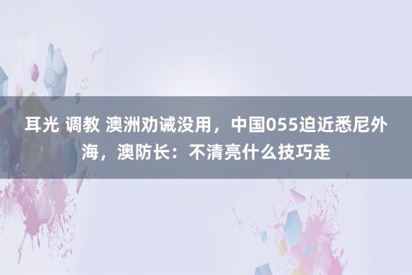 耳光 调教 澳洲劝诫没用，中国055迫近悉尼外海，澳防长：不清亮什么技巧走