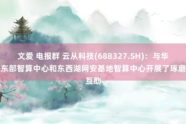 文爱 电报群 云从科技(688327.SH)：与华为在东部智算中心和东西湖网安基地智算中心开展了琢磨互助