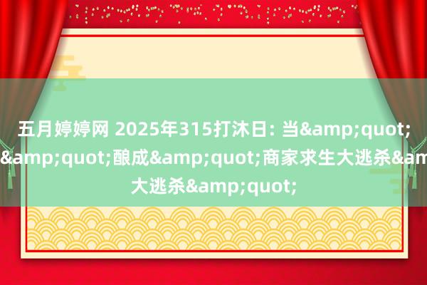 五月婷婷网 2025年315打沐日: 当&quot;猫鼠游戏&quot;酿成&quot;商家求生大逃杀&quot;
