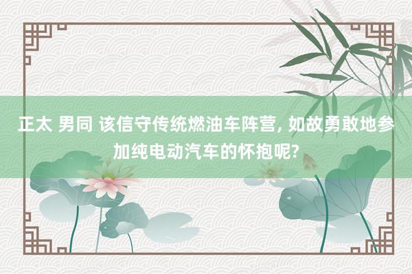 正太 男同 该信守传统燃油车阵营, 如故勇敢地参加纯电动汽车的怀抱呢?
