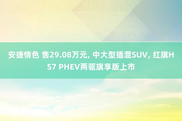 安捷情色 售29.08万元, 中大型插混SUV, 红旗HS7 PHEV两驱旗享版上市