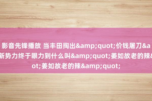 影音先锋播放 当丰田掏出&quot;价钱屠刀&quot;, 新势力终于眼力到什么叫&quot;姜如故老的辣&quot;