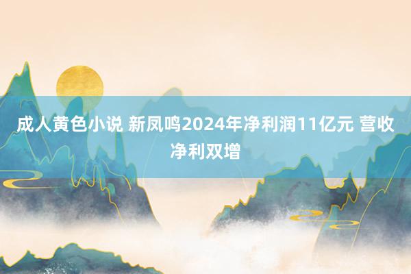 成人黄色小说 新凤鸣2024年净利润11亿元 营收净利双增